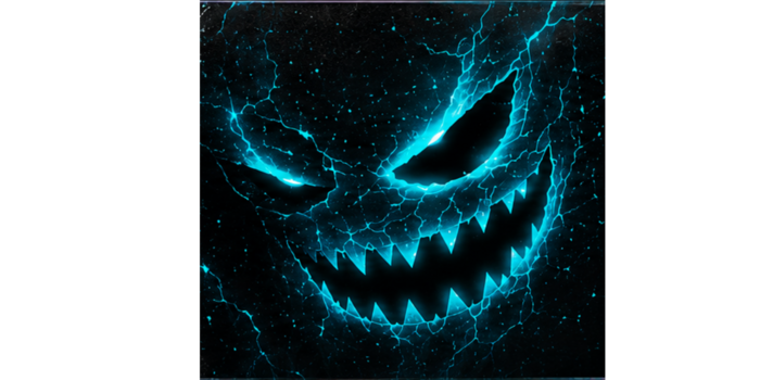 The Poltergeist — glowing grin recorded in the dark
